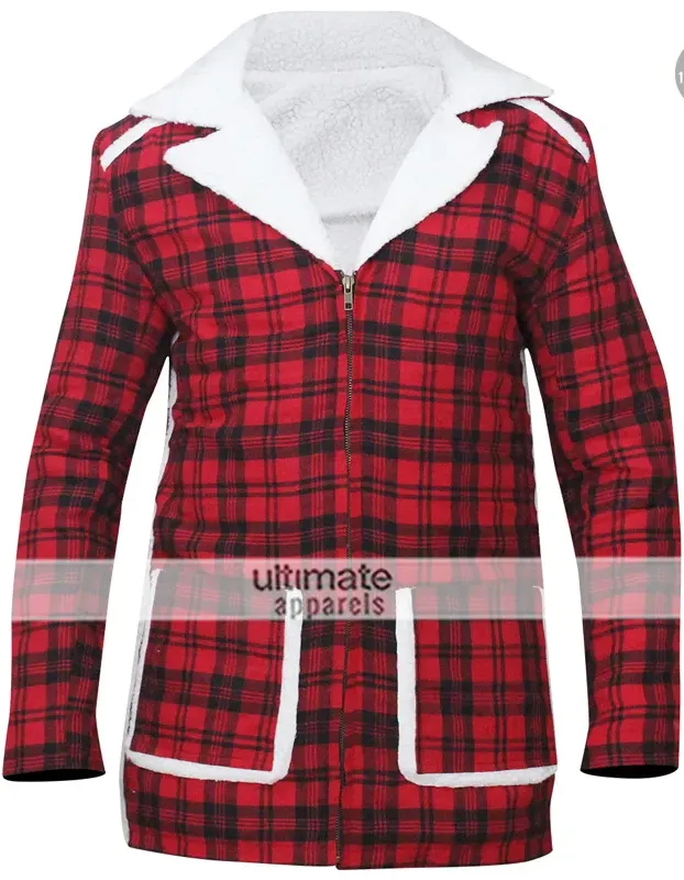 Deadpool Ryan Reynolds Wade Wilson Red Shearling Jacket Deadpool Ryan Reynolds Wade Wilson Red Shearling Jacket