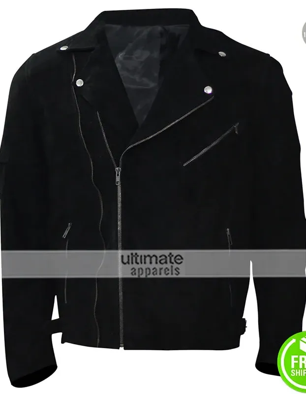 Baby Driver Jon Hamm Buddy Black Leather Jacket Baby Driver Jon Hamm Buddy Black Leather Jacket
