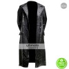 German Classic Enforcement Officer Black Leather Trench Coat