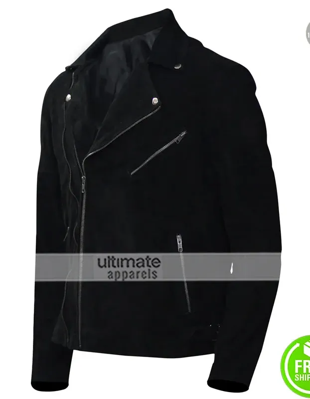 Baby Driver Jon Hamm Buddy Black Leather Jacket Baby Driver Jon Hamm Buddy Black Leather Jacket