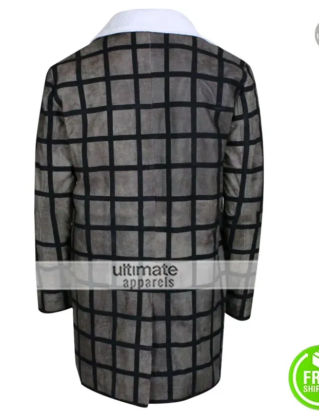 Django Unchained Jamie Foxx Fur Leather Coat