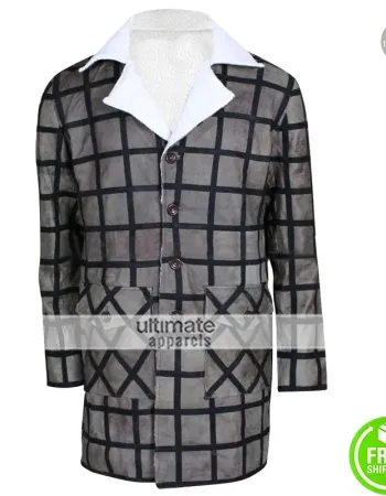 Django Unchained Jamie Foxx Fur Leather Coat