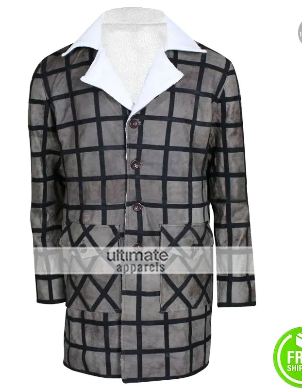 Django Unchained Jamie Foxx Fur Leather Coat