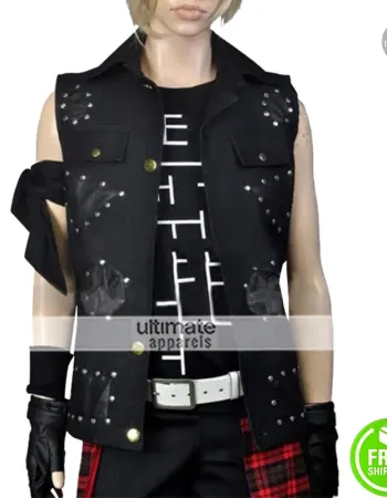Final Fantasy 15 Prompto Argentum Black Leather Vest