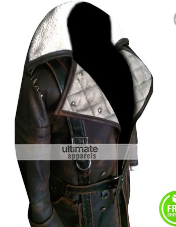 Arthur Maxson Fallout 4 Brotherhood of Steel Fur Collar Leather Coat