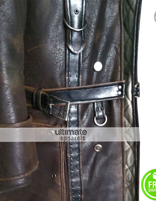 Arthur Maxson Fallout 4 Brotherhood of Steel Fur Collar Leather Coat