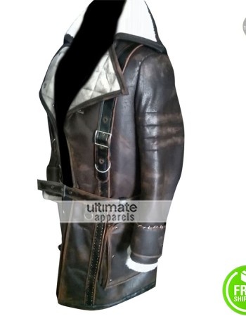 Arthur Maxson Fallout 4 Brotherhood of Steel Fur Collar Leather Coat