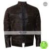 Cafe Racer Vintage 2017 Dark Brown Motorcycle Leather Jacket