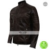 Cafe Racer Vintage 2017 Dark Brown Motorcycle Leather Jacket