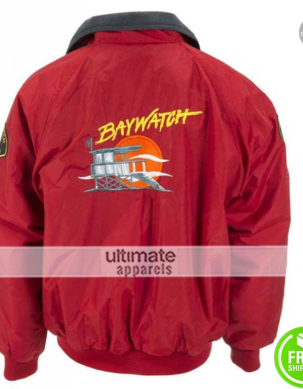 Baywatch TV Series David Hasselhoff Classic Bomber Jacket Baywatch TV Series David Hasselhoff Classic Bomber Jacket