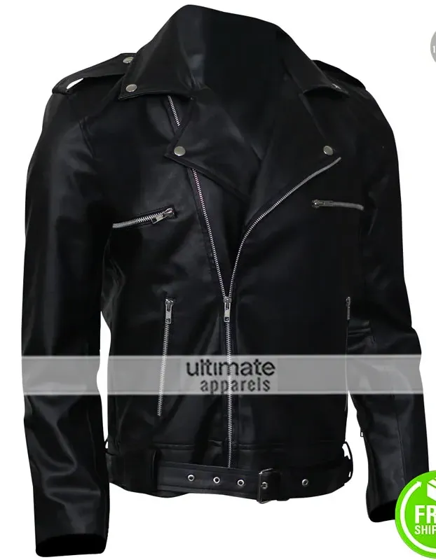 Walking Dead Season 6 Dean Morgan Black Leather Jacket