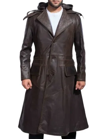 Assassin's Creed Syndicate Jacob Frye Brown Leather Trench Coat