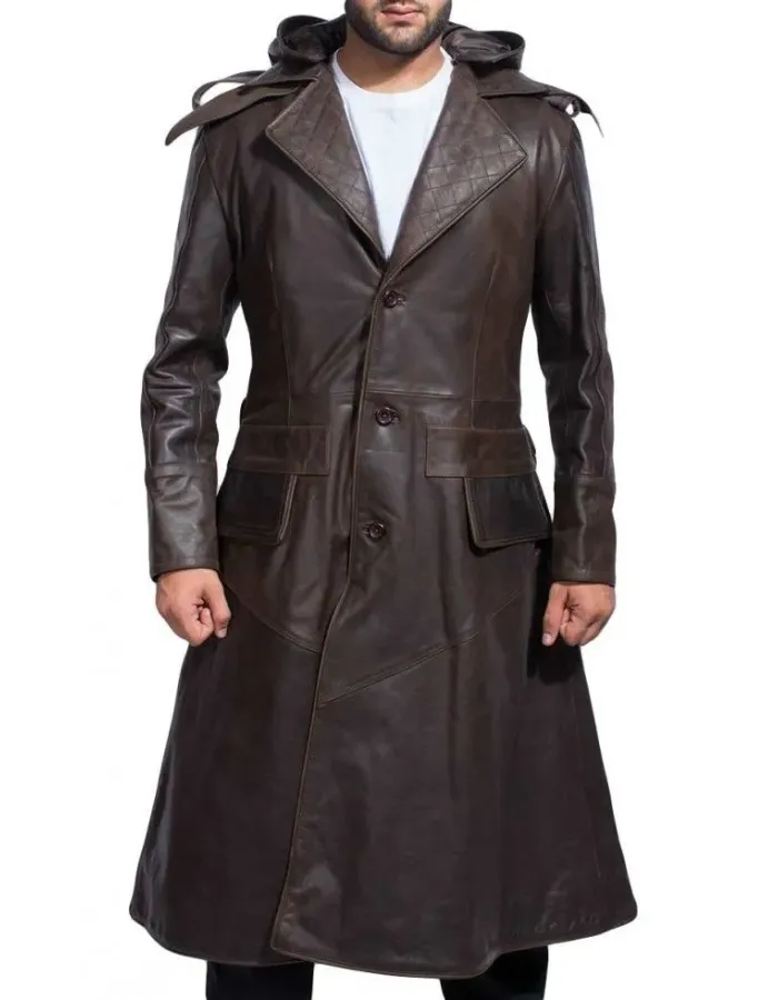 Assassin's Creed Syndicate Jacob Frye Brown Leather Trench Coat Assassin's Creed Syndicate Jacob Frye Brown Leather Trench Coat