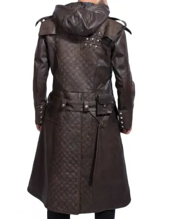 Assassin's Creed Syndicate Jacob Frye Brown Leather Trench Coat