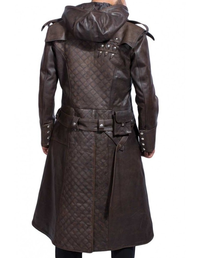 Assassin's Creed Syndicate Jacob Frye Brown Leather Trench Coat Assassin's Creed Syndicate Jacob Frye Brown Leather Trench Coat