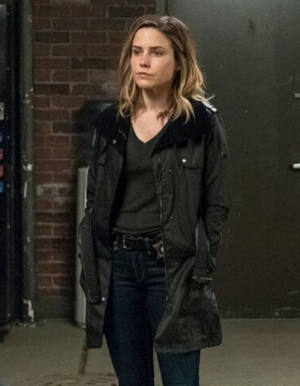 Chicago P.D Erin Lindsay Black Leather Coat