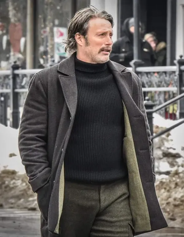 POLAR MADS MIKKLESEN (DUNCAN VIZLA) BLACK WOOL COAT