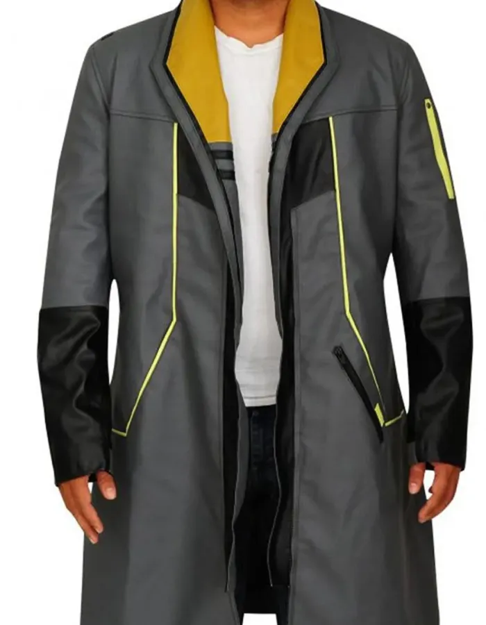 Detroit Become Human Markus Android RK200 Cosplay Black Leather Coat Detroit Become Human Markus Android RK200 Cosplay Black Leather Coat