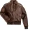 A2 Aviator Air Force Pilot Men Vintage Distressed Brown Leather Bomber Jacket