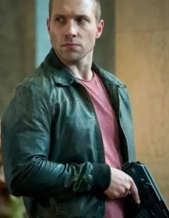 A Good Day To Die Hard 5 Jai Courtney Black Leather Jacket