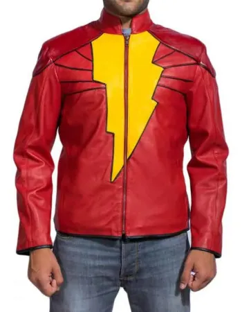 Captain Marvel Shazam Leather Jacket