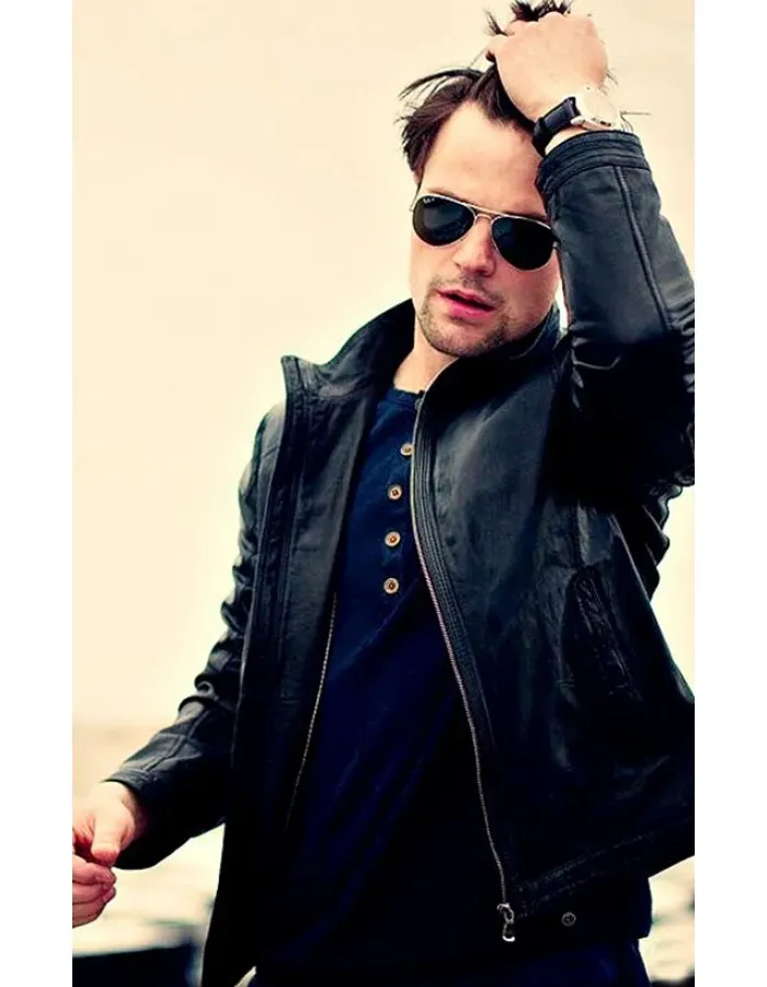 Danila Kozlovsky Black Leather Jacket Danila Kozlovsky Black Leather Jacket