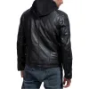Paul Walker Black Hoodie Leather Jacket