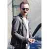 Aaron Paul Black Biker Quilted Leather Jacket