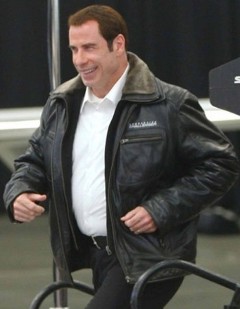 Burbank Airport John Travolta Leather Jacket Burbank Airport John Travolta Leather Jacket