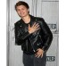 Ansel Elgort Black Baby Driver Motorcycle Leather Jacket
