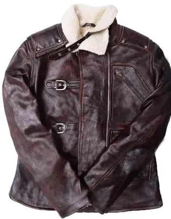 William BJ Blazkowicz Wolfenstein Fur Collar Leather Jacket