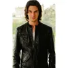 Ben Barnes Bomber Black Leather Jacket
