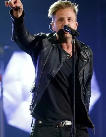 Billboard Ryan Tedder Black Leather Jacket