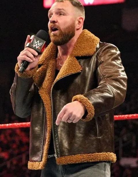 Dark Brown Shearling Dean Ambrose Jacket Dark Brown Shearling Dean Ambrose Jacket