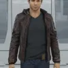 Detroit Become Human Gavin Reed Brown Leather Hooded Jacket Detroit Become Human Gavin Reed Brown Leather Hooded Jacket