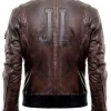 Justice League Unite The League Brown Fur Collar Bomber Leather Jacket