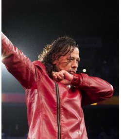 WWE Shinsuke Nakamura Red Leather Jacket