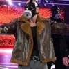 Dark Brown Shearling Dean Ambrose Jacket Dark Brown Shearling Dean Ambrose Jacket
