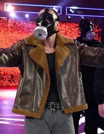 Dark Brown Shearling Dean Ambrose Jacket