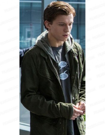 Tom Holland Spider-Man Homecoming Peter Parker Green Jacket