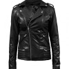Riverdale Southside Serpents Womens Cheryl Blossom Biker Black Leather Jacket