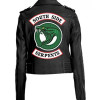 Riverdale Southside Serpents Womens Cheryl Blossom Biker Black Leather Jacket