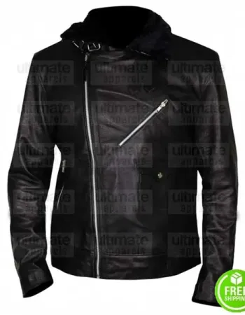 24 LEGACY ASHLEY THOMAS (ISAAC CARTER) FUR COLLAR LEATHER JACKET