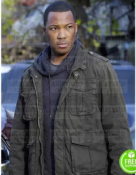 24 LEGACY COREY HAWKINS (ERIC CARTER) GREEN COTTON JACKET