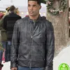 A CHRISTMAS DUET ROME FLYNN (JESSE COLLINS) LEATHER JACKET