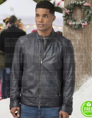 A CHRISTMAS DUET ROME FLYNN (JESSE COLLINS) LEATHER JACKET