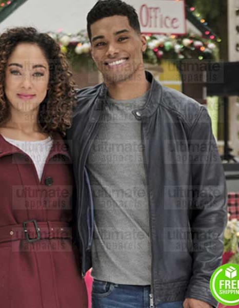 A CHRISTMAS DUET ROME FLYNN (JESSE COLLINS) LEATHER JACKET