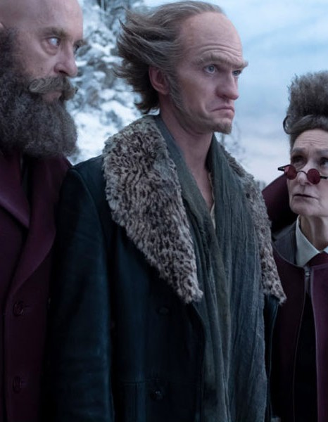 A SERIES OF UNFORTUNATE EVENTS NEIL PATRICK HARRIS BLACK FUR COLLAR COAT