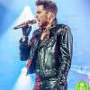 ADAM LAMBERT CONCERT 2018 BLACK BIKER LEATHER JACKET ADAM LAMBERT CONCERT 2018 BLACK BIKER LEATHER JACKET