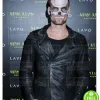 ADAM LAMBERT HALLOWEEN PARTY BLACK BIKER LEATHER JACKET